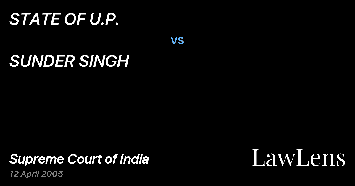 Preview image for STATE OF U.P. vs. SUNDER SINGH
