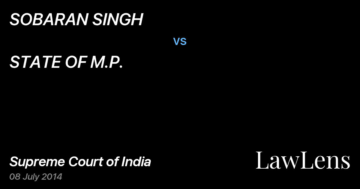 Preview image for SOBARAN SINGH vs. STATE OF M.P.