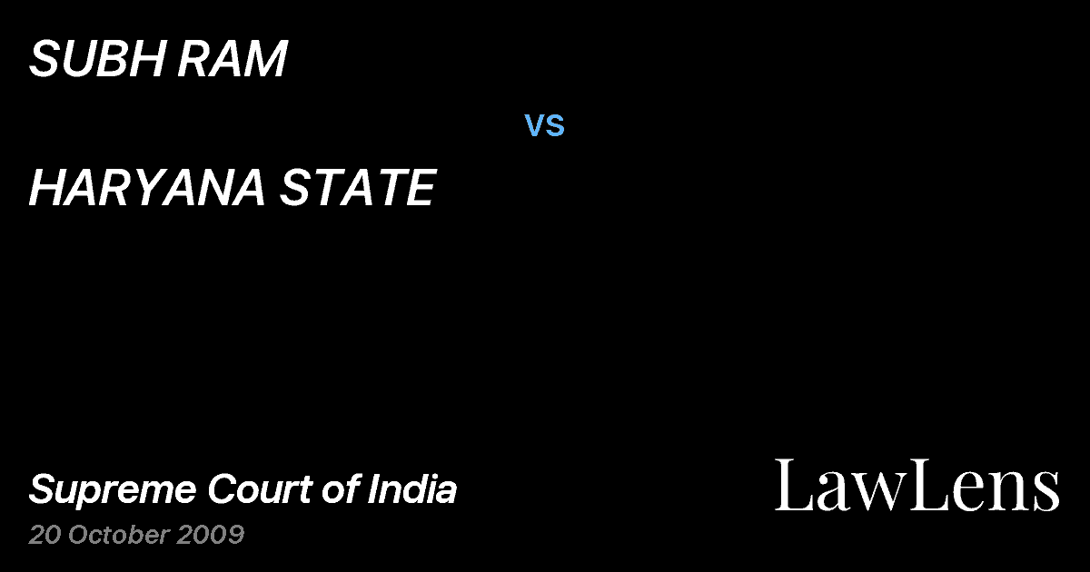 Preview image for SUBH RAM vs. HARYANA STATE