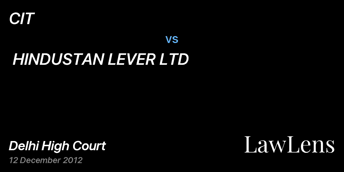 Preview image for CIT vs. HINDUSTAN LEVER LTD