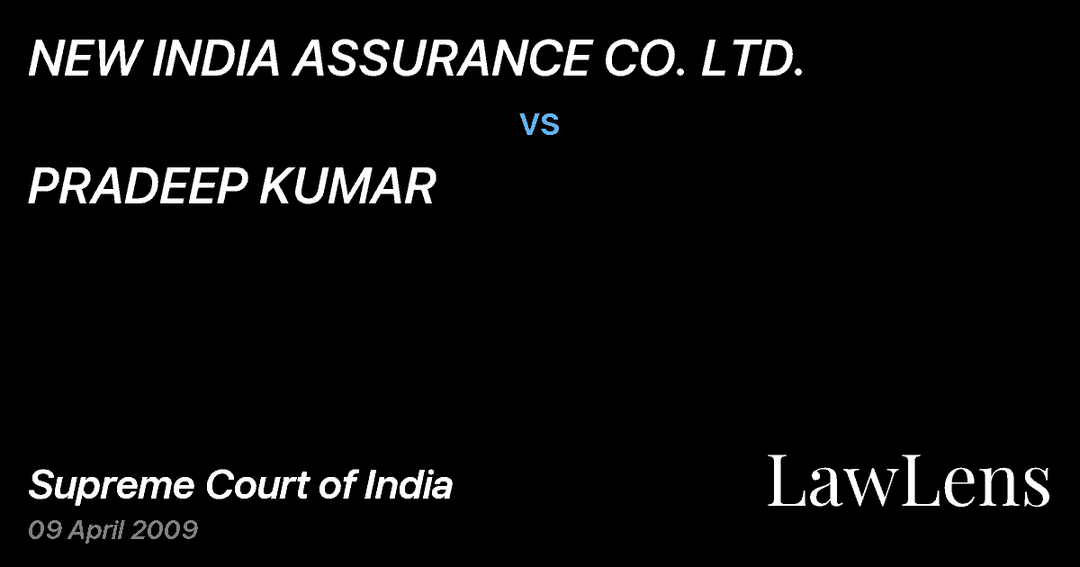 Preview image for NEW INDIA ASSURANCE CO. LTD. vs. PRADEEP KUMAR