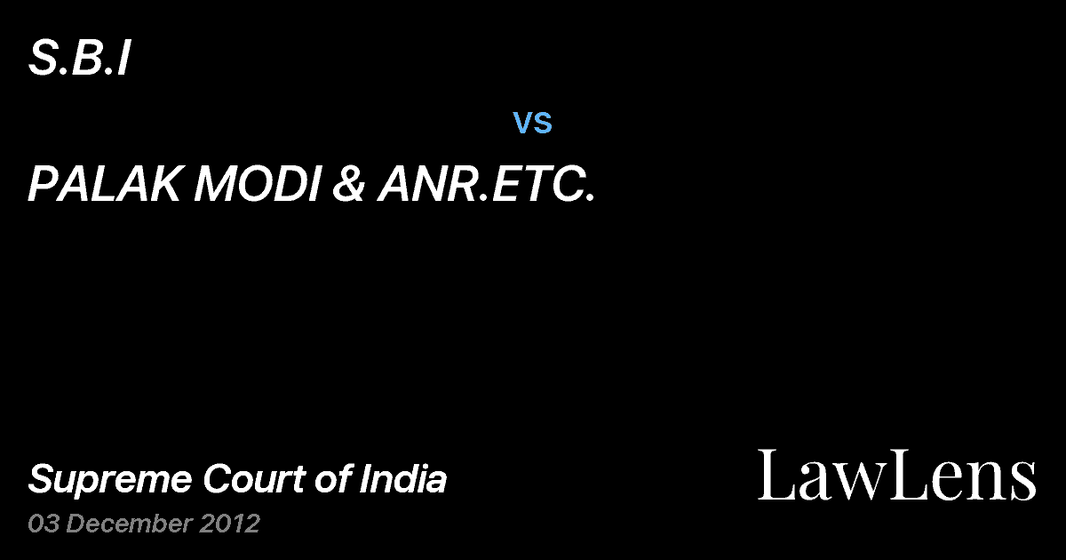 Preview image for S.B.I vs. PALAK MODI & ANR.ETC.