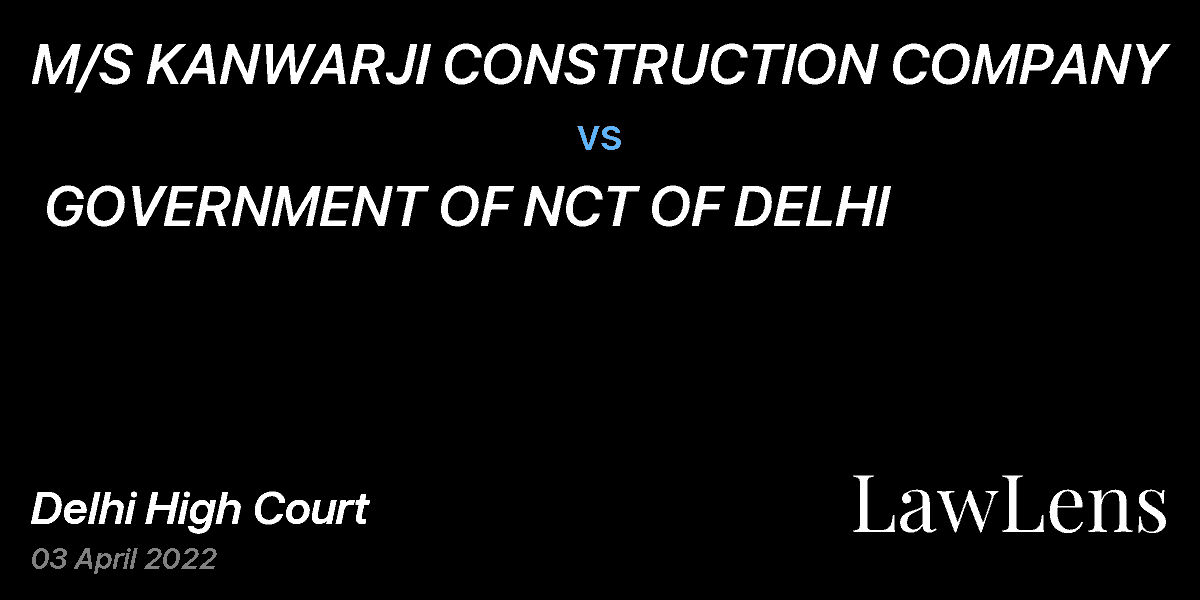 Preview image for M/S KANWARJI CONSTRUCTION COMPANY  vs.  GOVERNMENT OF NCT OF DELHI
