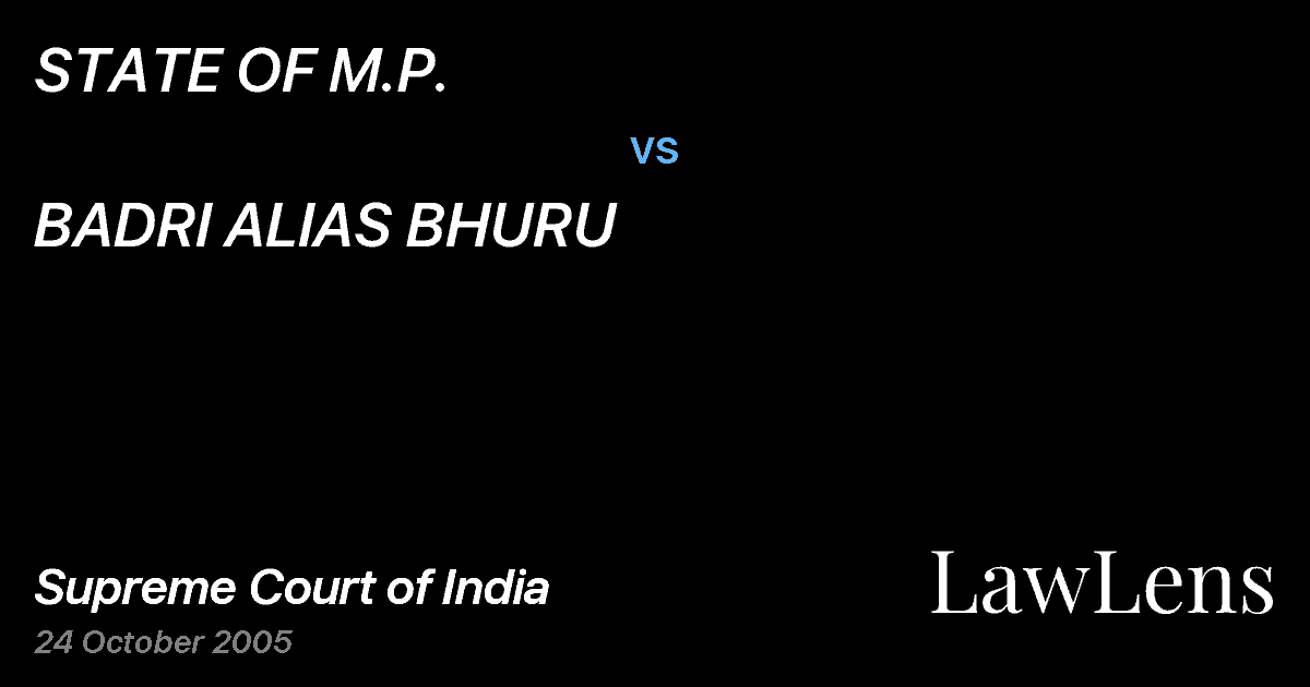 Preview image for STATE OF M.P. vs. BADRI ALIAS BHURU