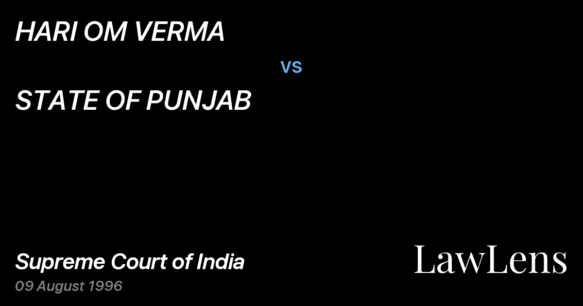 Preview image for HARI OM VERMA vs. STATE OF PUNJAB