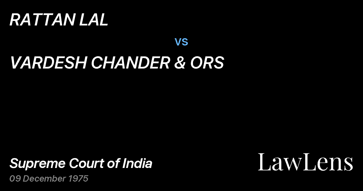 Preview image for RATTAN LAL vs. VARDESH CHANDER & ORS