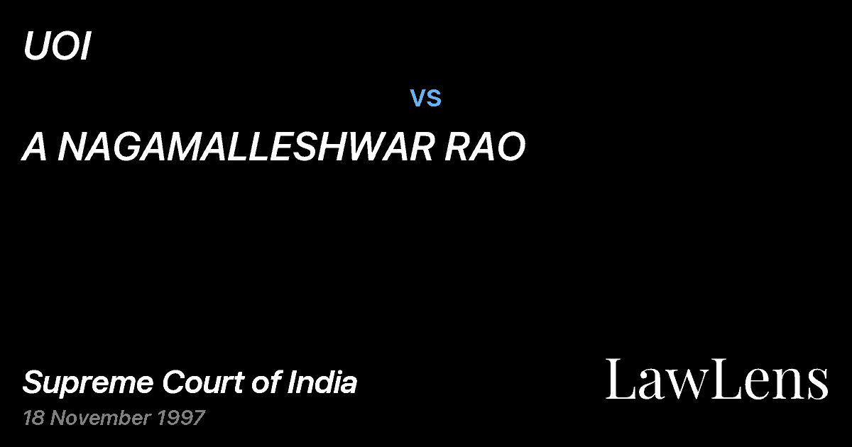 Preview image for UOI vs. A NAGAMALLESHWAR RAO