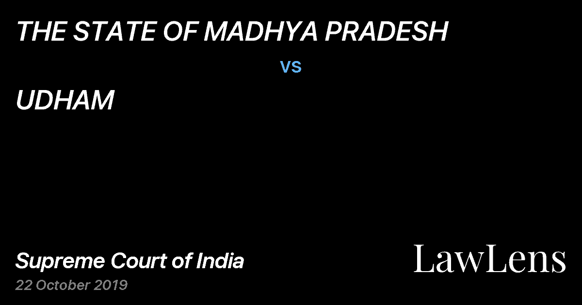 Preview image for THE STATE OF MADHYA PRADESH vs. UDHAM