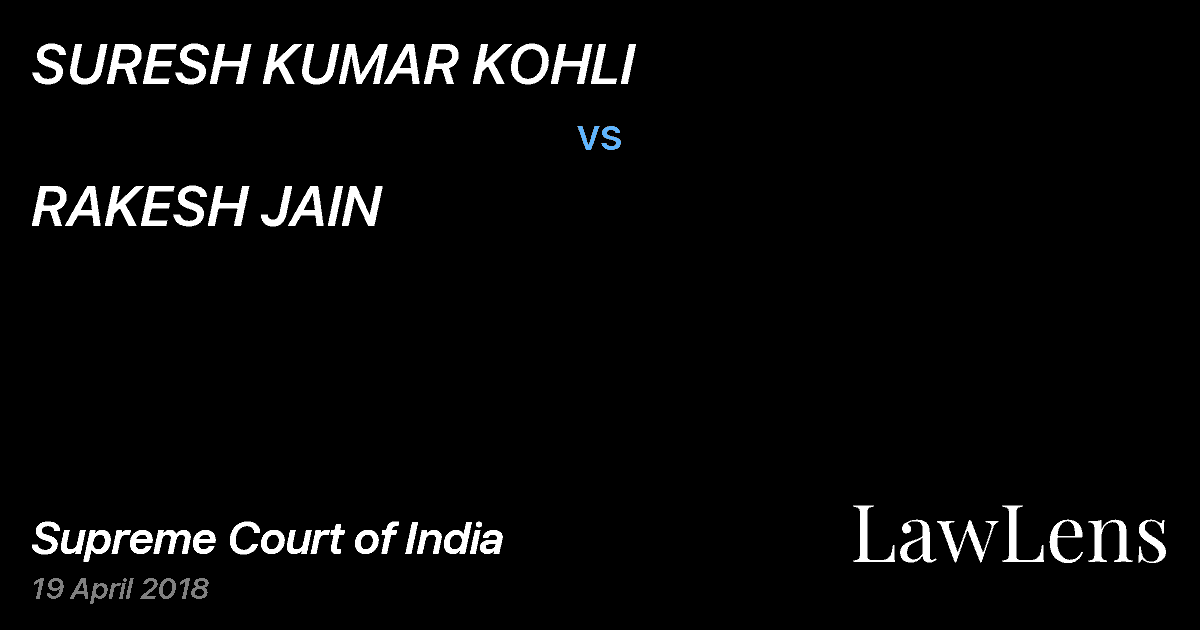Preview image for SURESH KUMAR KOHLI vs. RAKESH JAIN