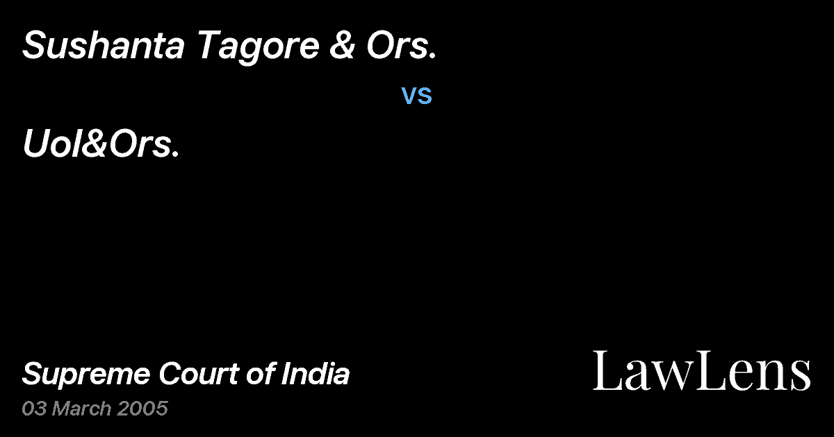 Preview image for Sushanta Tagore & Ors. vs. UoI&Ors.