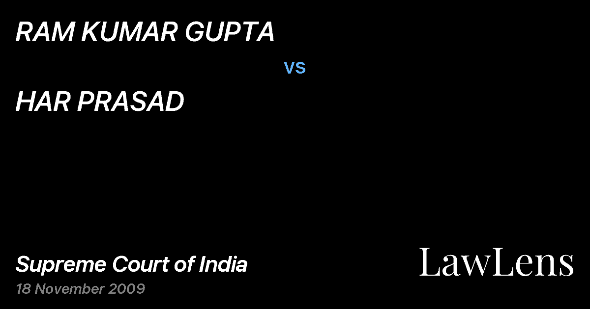Preview image for RAM KUMAR GUPTA vs. HAR PRASAD