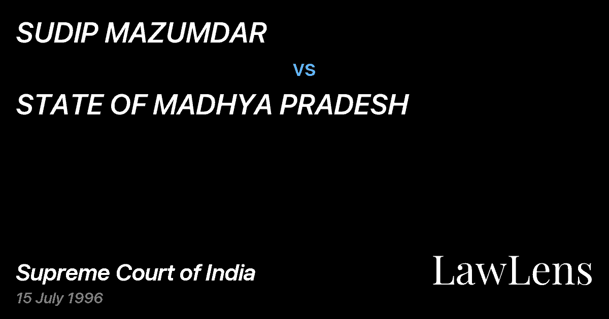 Preview image for SUDIP MAZUMDAR vs. STATE OF MADHYA PRADESH