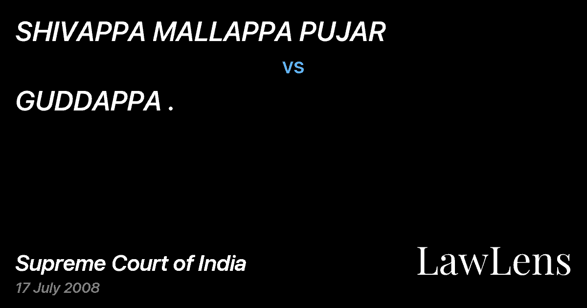 Preview image for SHIVAPPA MALLAPPA PUJAR vs. GUDDAPPA .