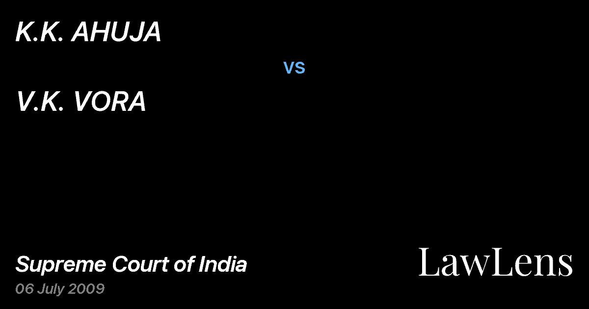 Preview image for K.K. AHUJA vs. V.K. VORA