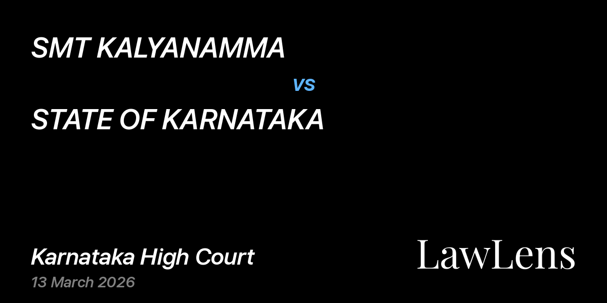 Preview image for SMT KALYANAMMA vs. STATE OF KARNATAKA