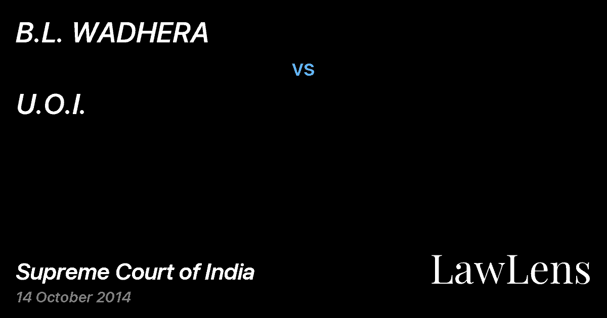 Preview image for B.L. WADHERA vs. U.O.I.