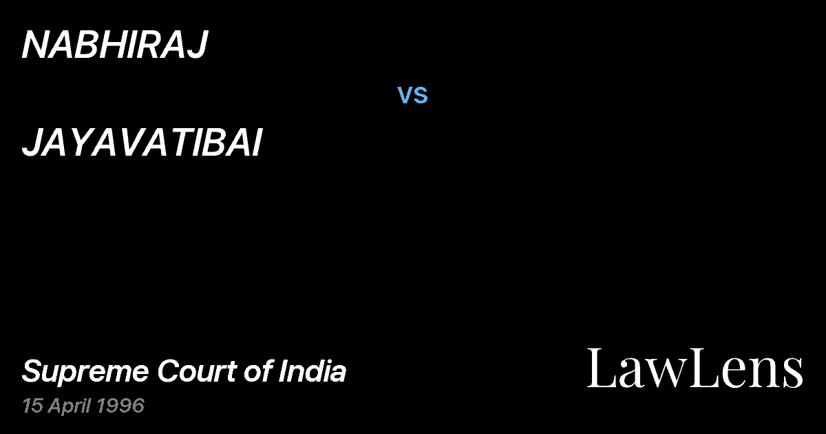 Preview image for NABHIRAJ vs. JAYAVATIBAI