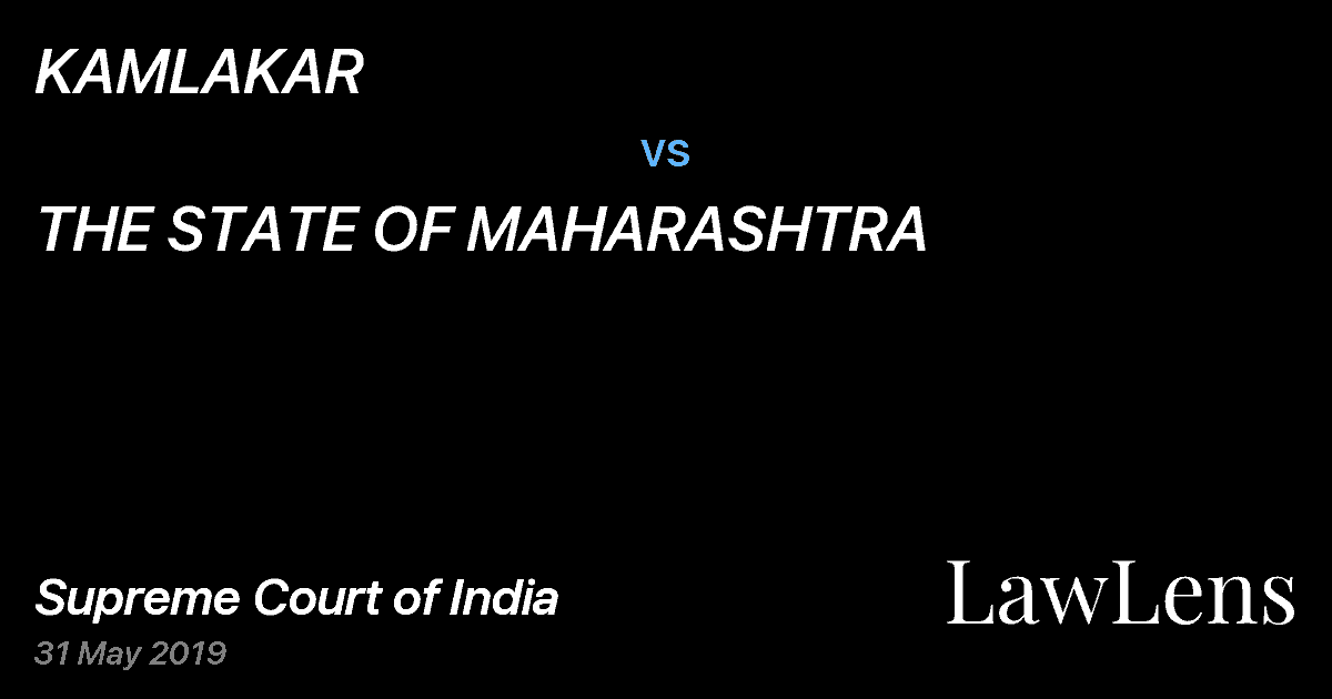 Preview image for KAMLAKAR vs. THE STATE OF MAHARASHTRA