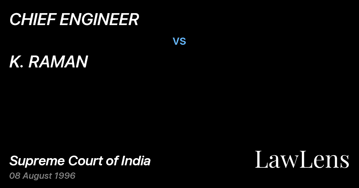 Preview image for CHIEF ENGINEER vs. K. RAMAN