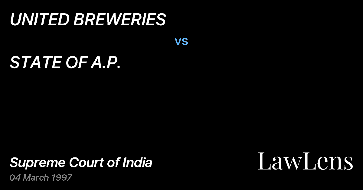 Preview image for UNITED BREWERIES vs. STATE OF A.P.