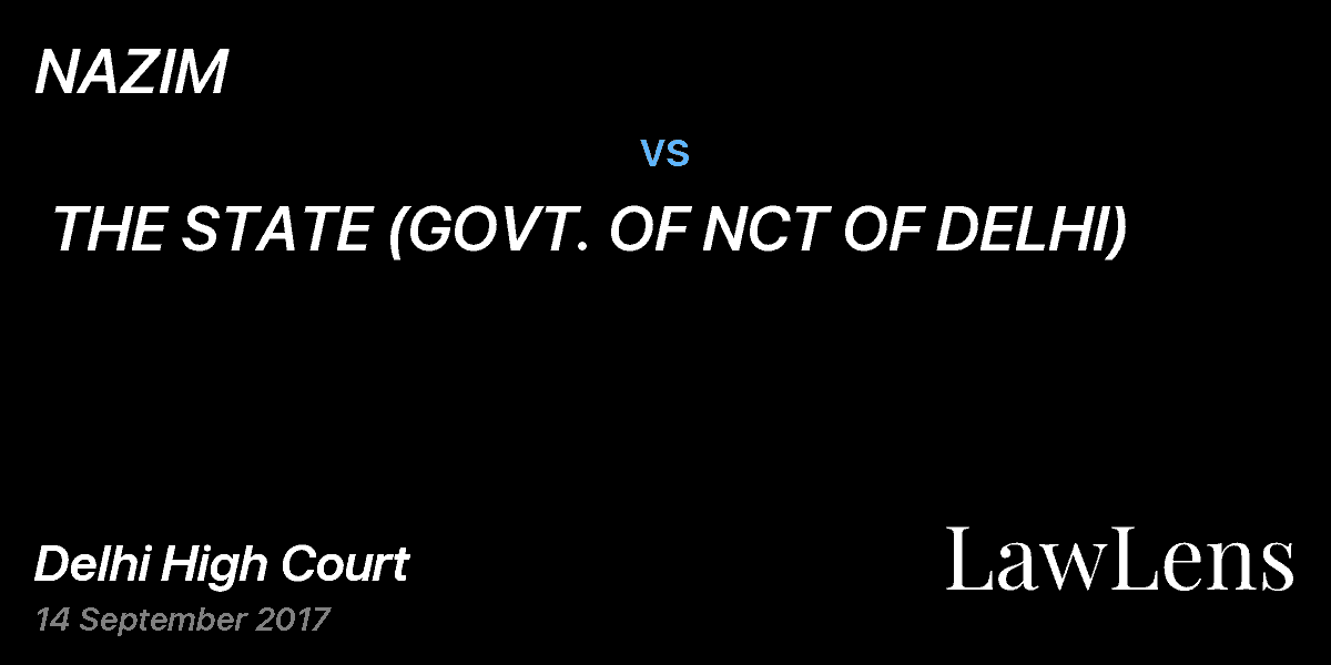 Preview image for NAZIM  vs.  THE STATE (GOVT. OF NCT OF DELHI)