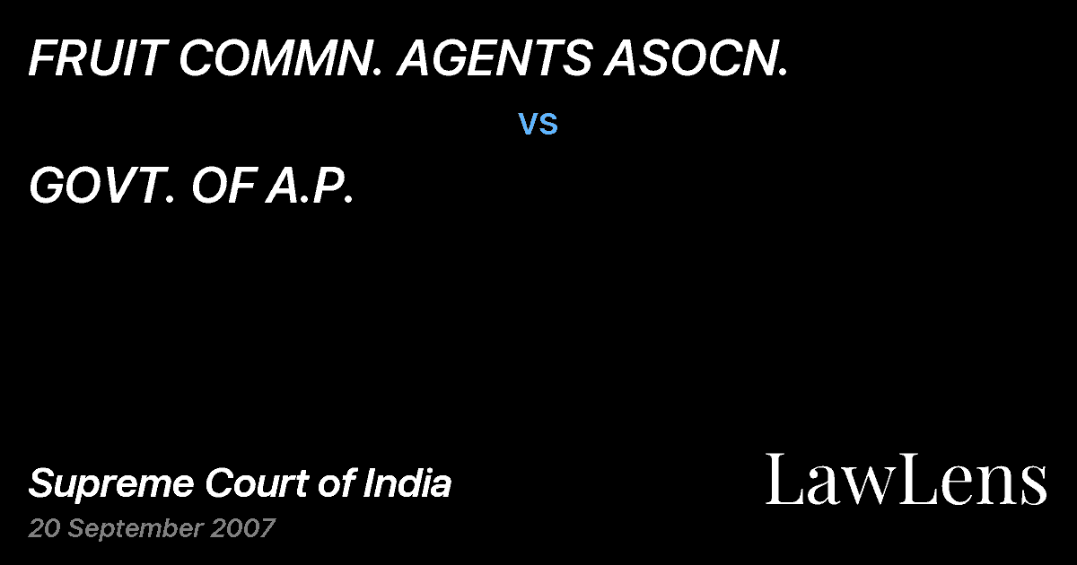 Preview image for FRUIT COMMN. AGENTS ASOCN. vs. GOVT. OF A.P.