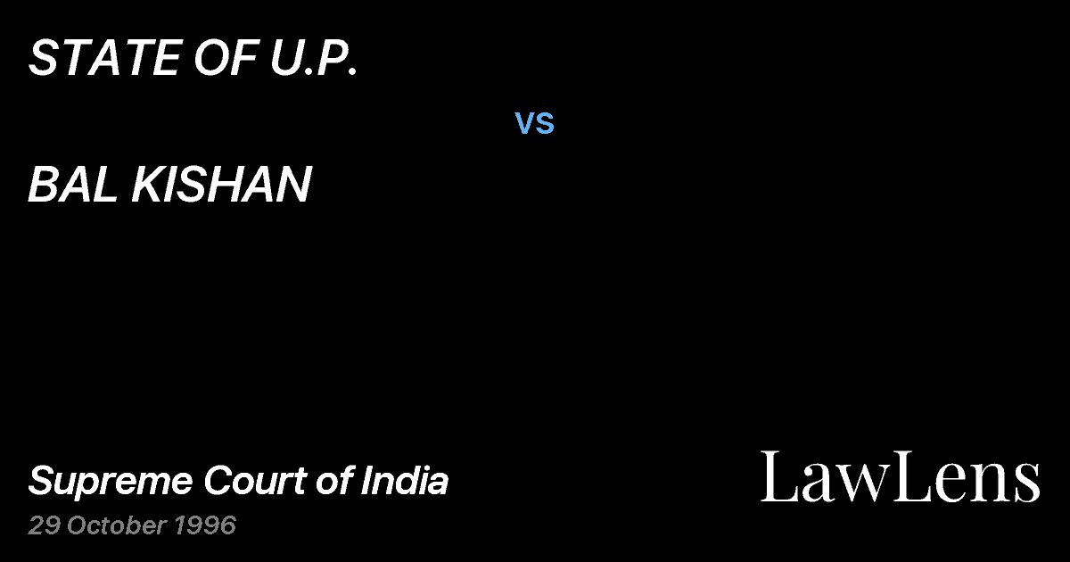 Preview image for STATE OF U.P. vs. BAL KISHAN
