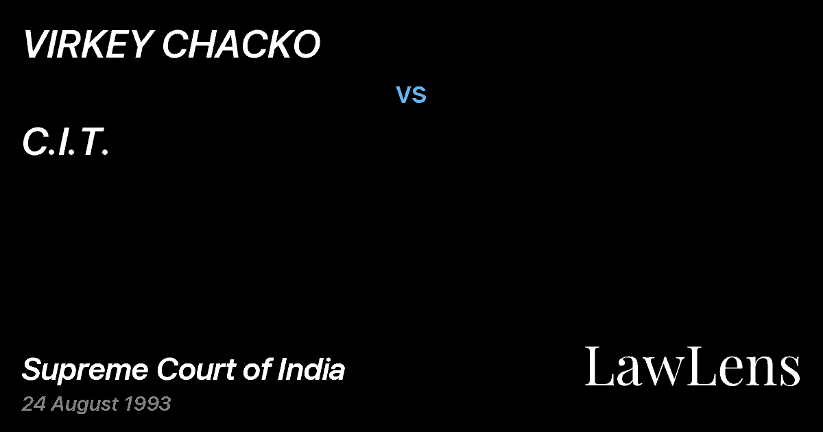 Preview image for VIRKEY CHACKO vs. C.I.T.