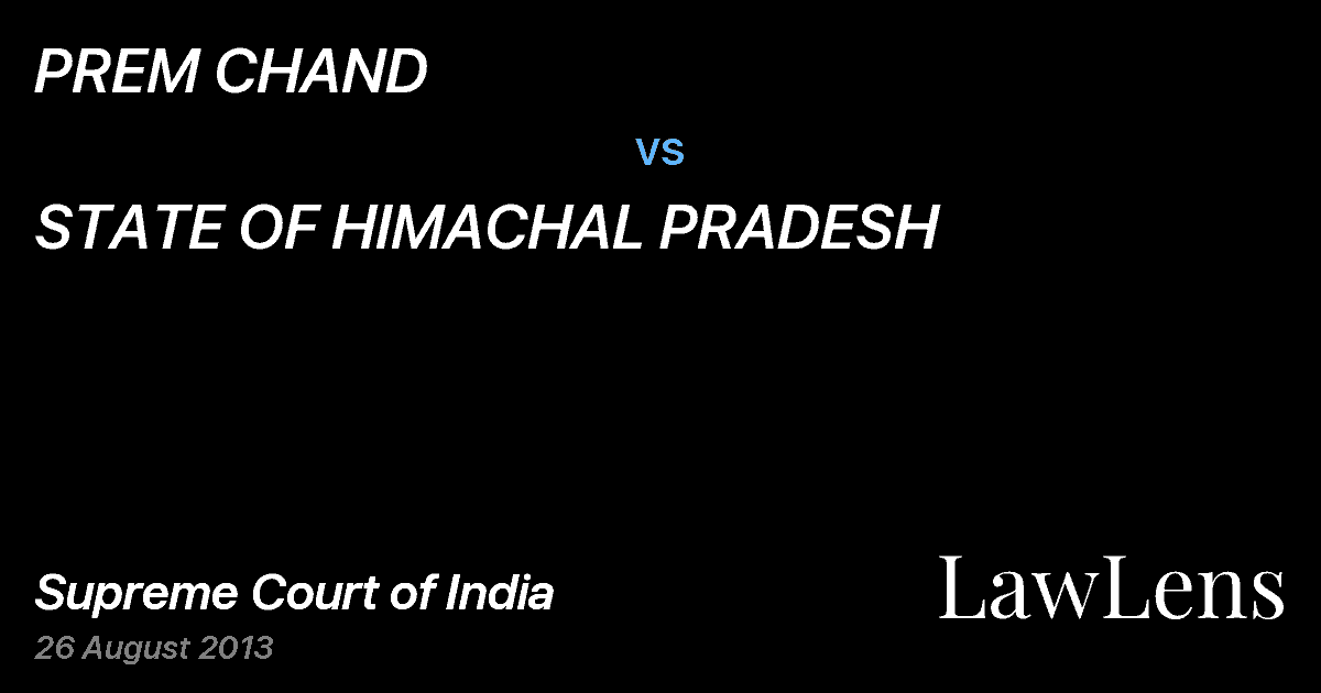 Preview image for PREM CHAND vs. STATE OF HIMACHAL PRADESH