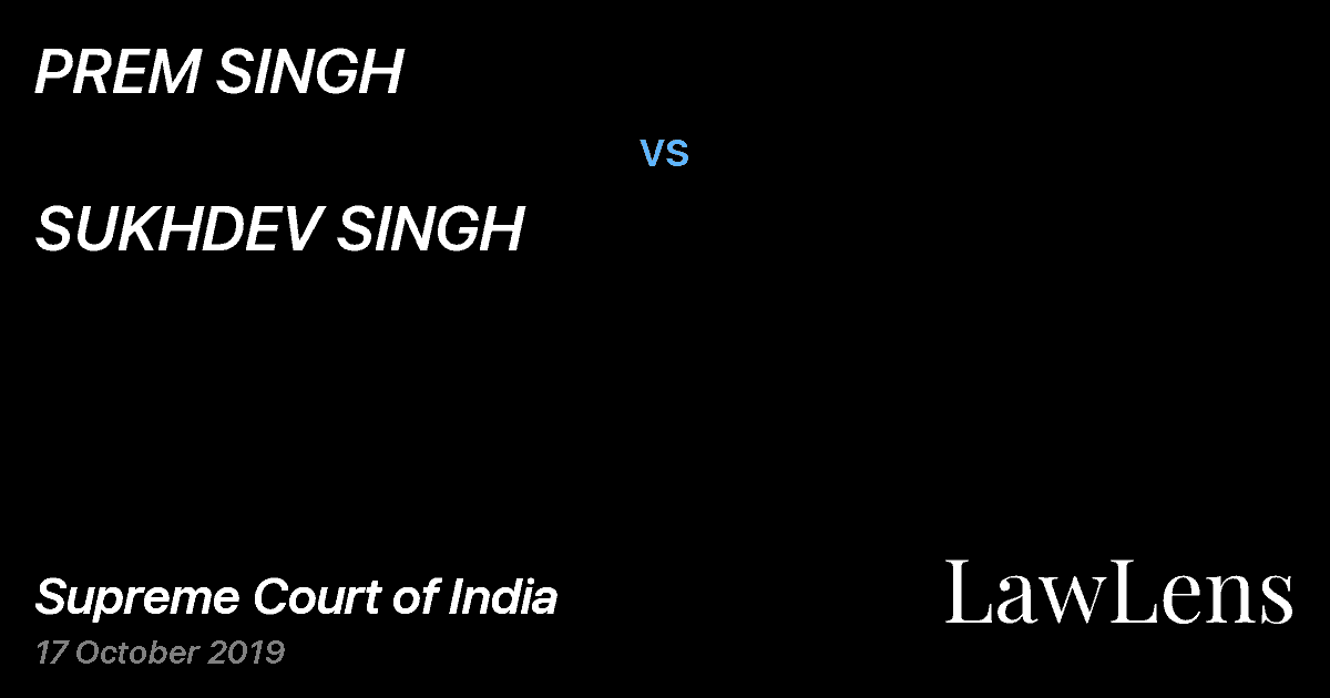 Preview image for PREM SINGH vs. SUKHDEV SINGH