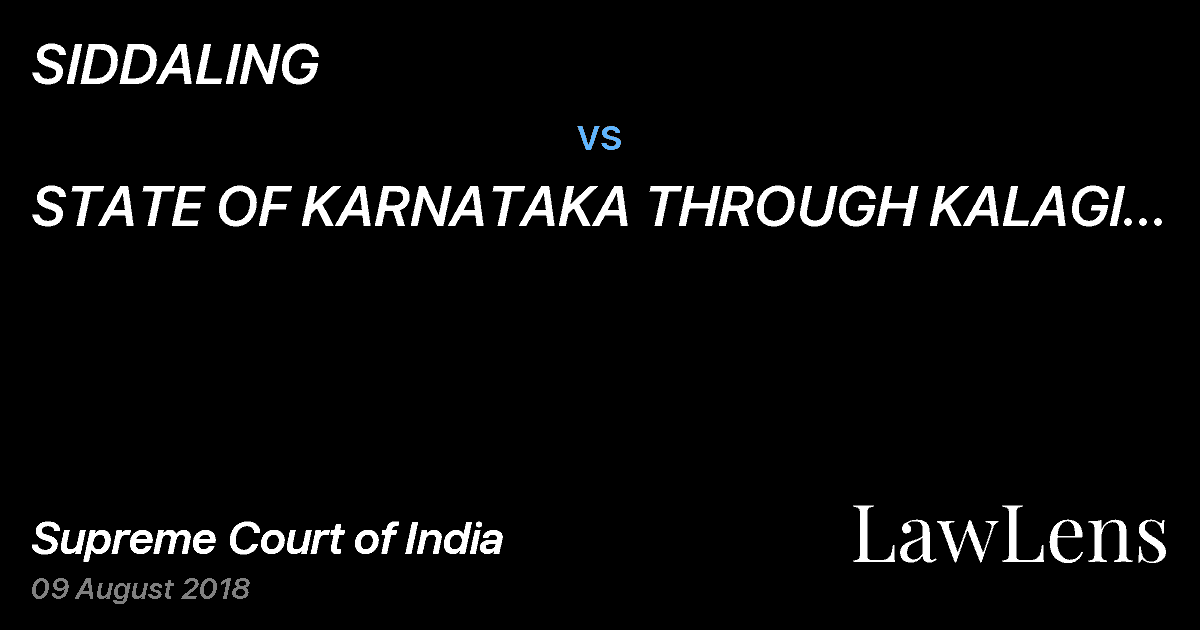 Preview image for SIDDALING vs. STATE OF KARNATAKA THROUGH KALAGI POLICE STATION