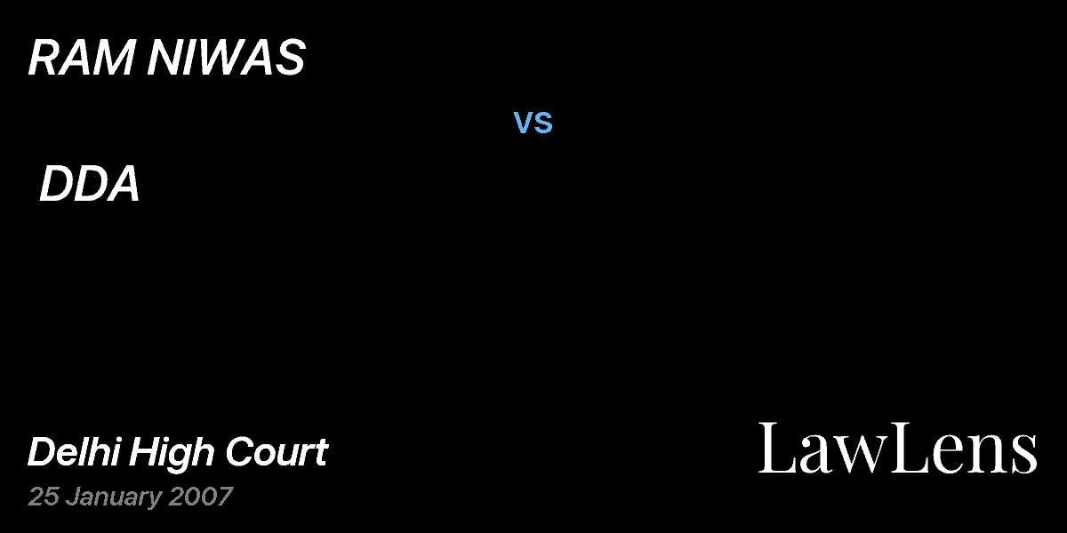 Preview image for RAM NIWAS  vs.  DDA