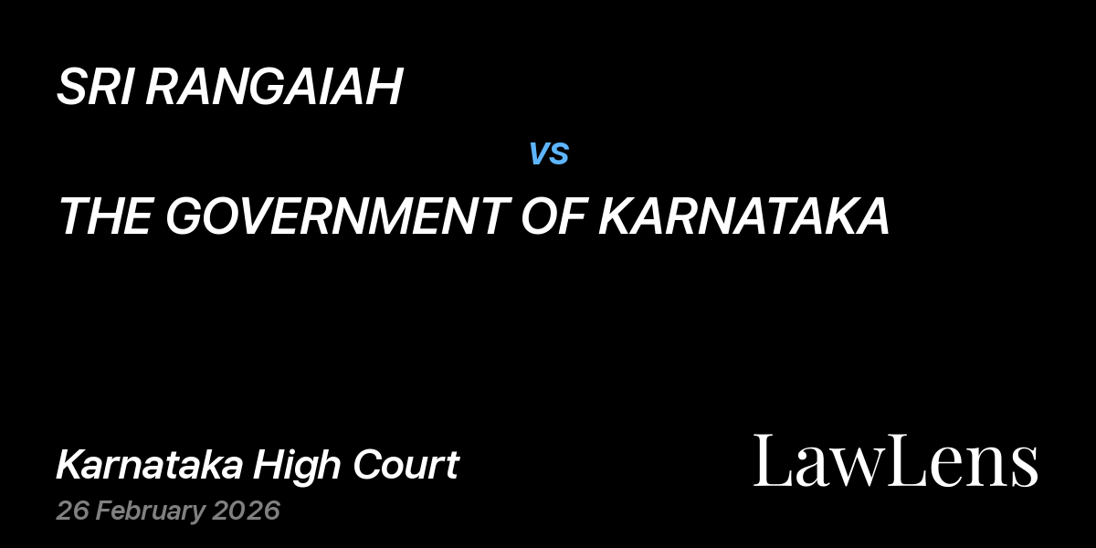 Preview image for SRI RANGAIAH vs. THE GOVERNMENT OF KARNATAKA