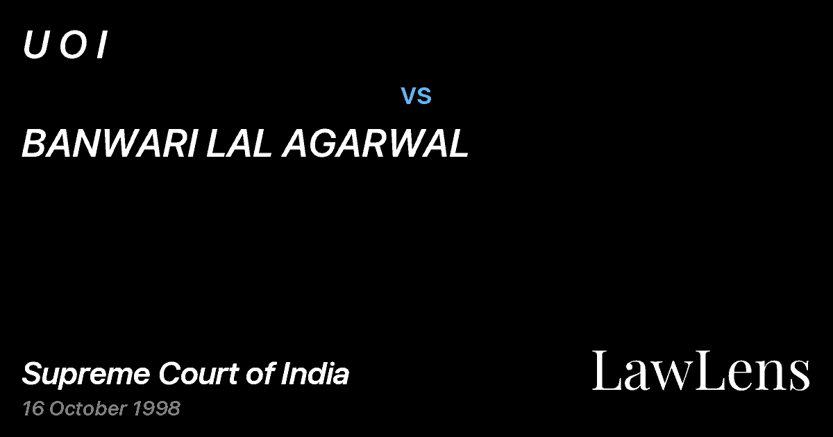Preview image for U O I vs. BANWARI LAL AGARWAL