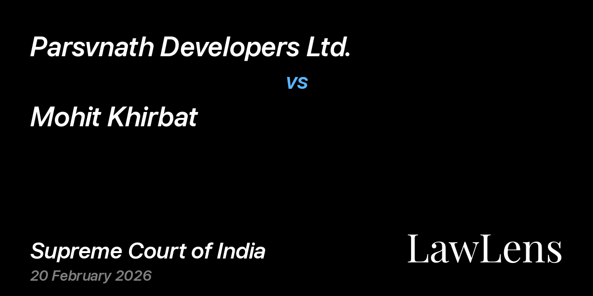 Preview image for Parsvnath Developers Ltd. vs. Mohit Khirbat