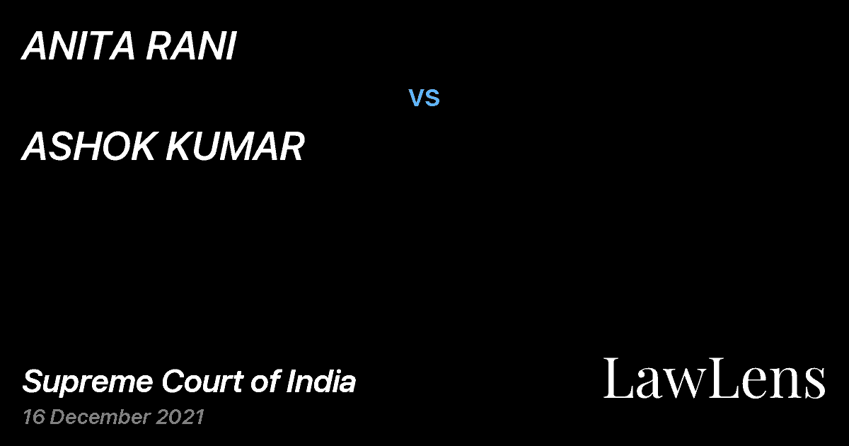 Preview image for ANITA RANI vs. ASHOK KUMAR