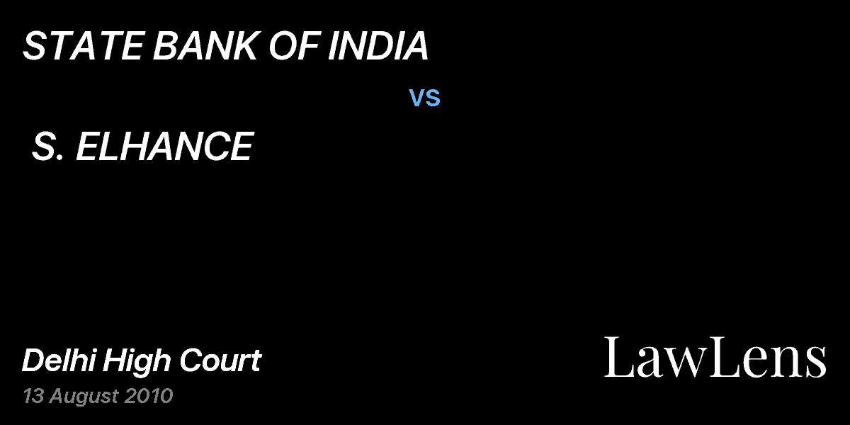 Preview image for STATE BANK OF INDIA vs. S. ELHANCE