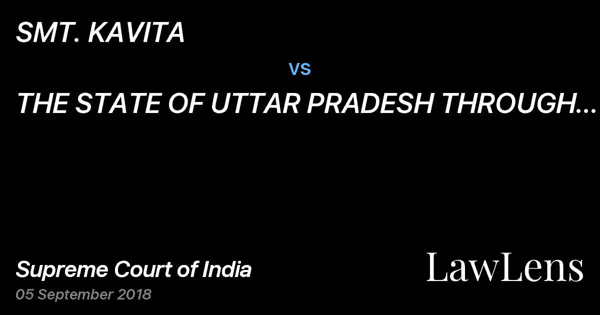 Preview image for SMT. KAVITA vs. THE STATE OF UTTAR PRADESH THROUGH SECRETARY