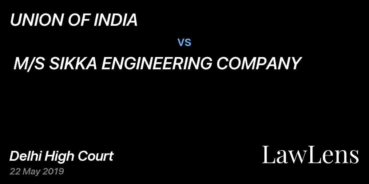 Preview image for UNION OF INDIA  vs.  M/S SIKKA ENGINEERING COMPANY