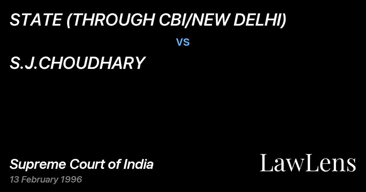 Preview image for STATE (THROUGH CBI/NEW DELHI) vs. S.J.CHOUDHARY