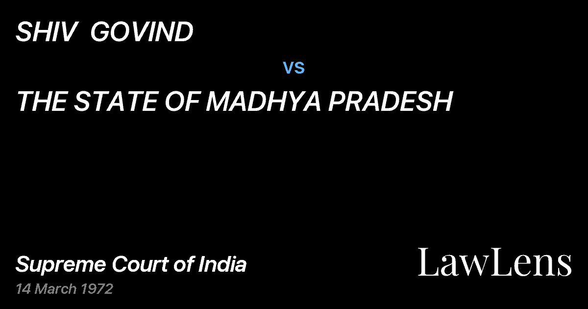 Preview image for SHIV  GOVIND vs. THE STATE OF MADHYA PRADESH