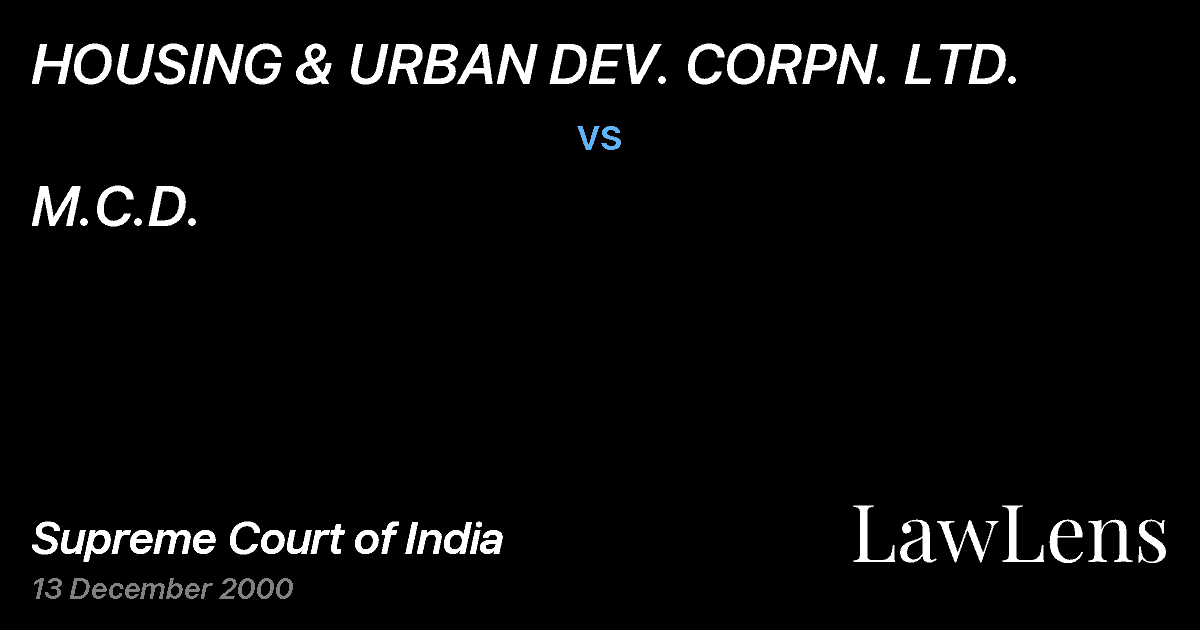 Preview image for HOUSING & URBAN DEV. CORPN. LTD. vs. M.C.D.