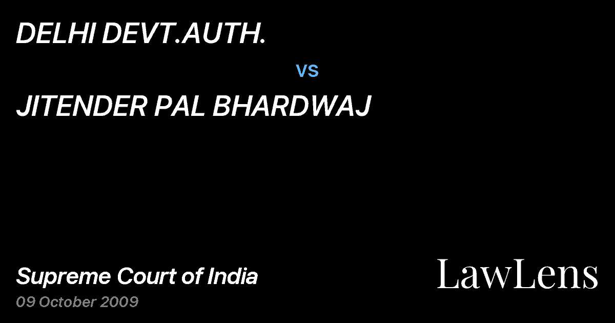 Preview image for DELHI DEVT.AUTH. vs. JITENDER PAL BHARDWAJ