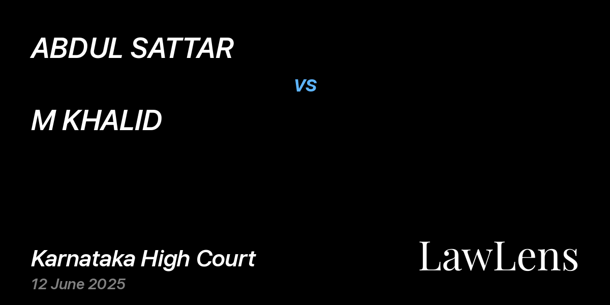 Preview image for ABDUL SATTAR vs. M KHALID