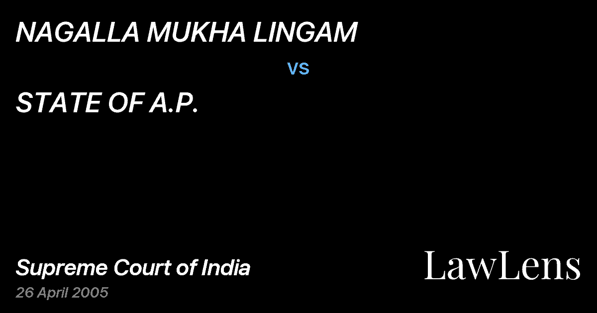Preview image for NAGALLA MUKHA LINGAM vs. STATE OF A.P.