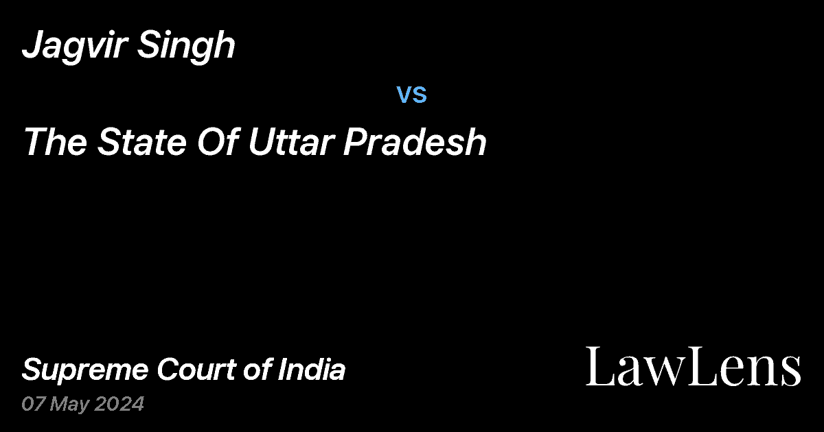 Preview image for Jagvir Singh vs. The State Of Uttar Pradesh