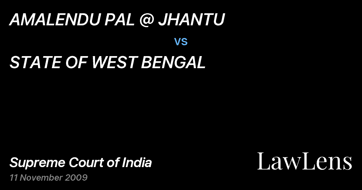 Preview image for AMALENDU PAL @ JHANTU vs. STATE OF WEST BENGAL