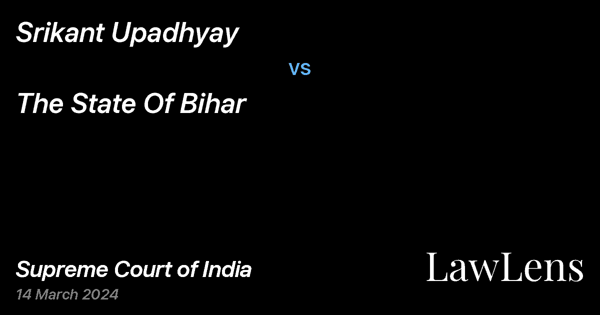 Preview image for Srikant Upadhyay vs. The State Of Bihar