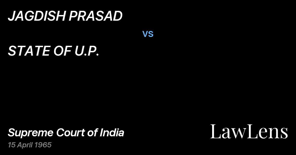 Preview image for JAGDISH PRASAD vs. STATE OF U.P.