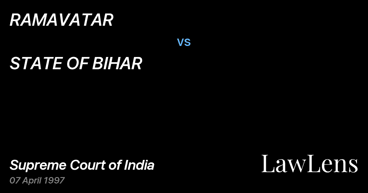 Preview image for RAMAVATAR vs. STATE OF BIHAR